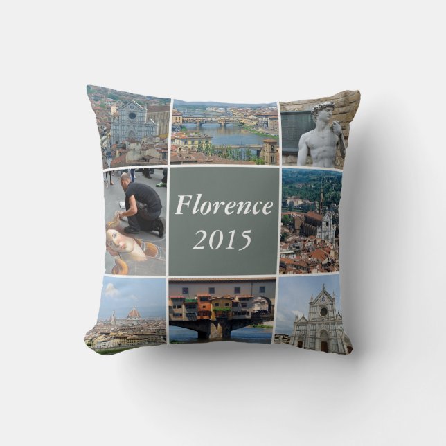 Coussin Photo de voyage de style d'Instagram (Recto)