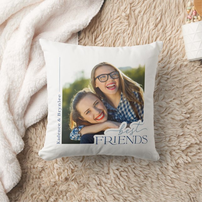 Coussin Photo des meilleures amies de la typographie moder (Couverture)