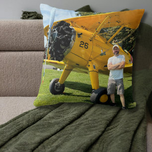 Coussin Photo du premier vol solo de pilote Avion Personna