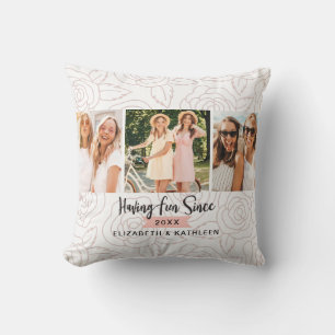 Coussin Photo du script Best Friends moderne