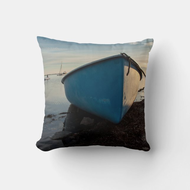 Coussin photo d'une barque (Recto)