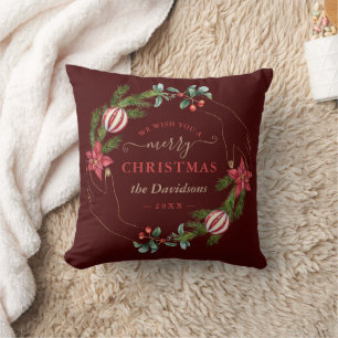 Coussin Photo Élégante Nous Vous Souhaitons Une Merry Xmas