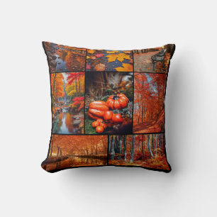 Coussin Photo en grille de paysage d'automne