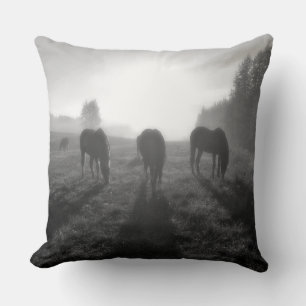 Coussin Photo équine d'un amateur de chevaux sur un ranch