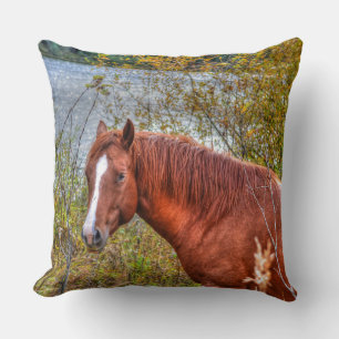 Coussin Photo équine d'un amateur de chevaux sur un ranch