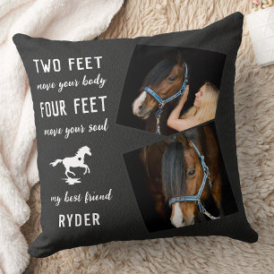 Coussin Photo Equine moderne Personnalisé Cheval Lover