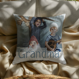 Coussin Photo et citation de grand-mère moderne Couleur