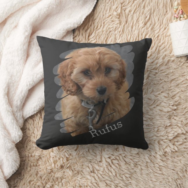 Coussin Photo et texte personnalisés (Couverture)