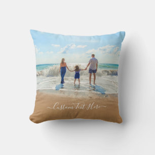 Coussin Photo et texte personnalisés - Unique votre propr