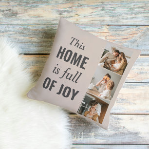 Coussin Photo Famille Couple Moderne & Citation Famille