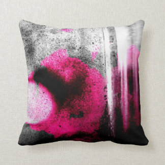 Coussin Photo Fuchsia Abstraite, gris et gris noir