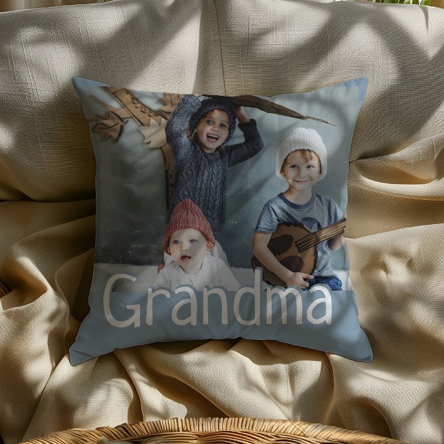 Coussin Photo Grandma moderne et citation Cute Cadeau Cush (Créateur téléchargé)