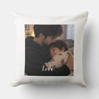 Coussin Photo Hug Love Throw Pillow