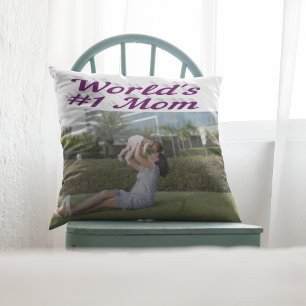 Coussin Photo maman violette