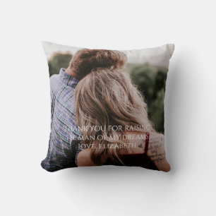 Coussin Photo Merci d'avoir élevé l'homme de mes rêves