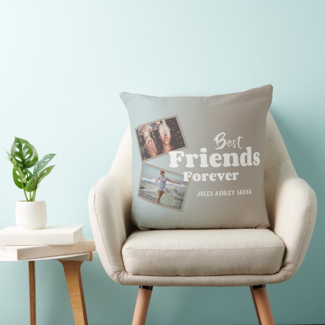 Coussin Photo moderne des meilleurs amis pour toujours (Chaise)
