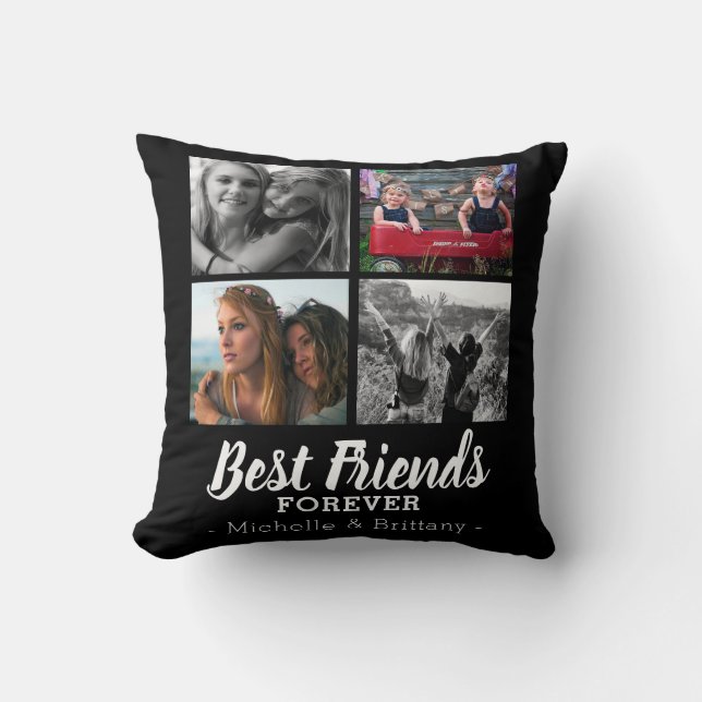 Coussin Photo moderne des meilleurs amis pour toujours (Recto)
