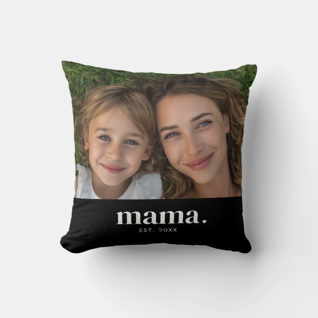 Coussin Photo Moderne Gras Maman  (Recto)