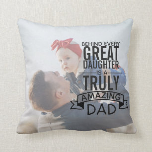Coussin photo père personnalisé