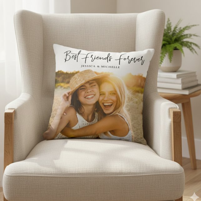 Coussin Photo Personalized Best Friends  (Créateur téléchargé)