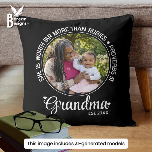 Coussin Photo personnalisable GRAND-MÈRE ÉTABLIE