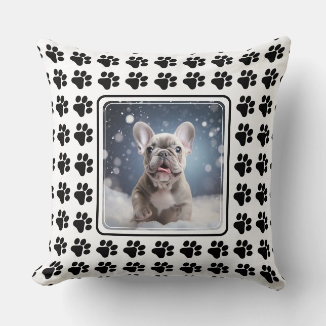Coussin Photo personnalisable Paw-trait Perfection (Recto)