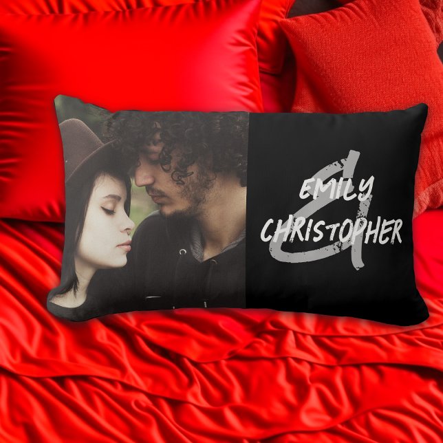 Coussin photo personnalisé avec des noms (Créateur téléchargé)