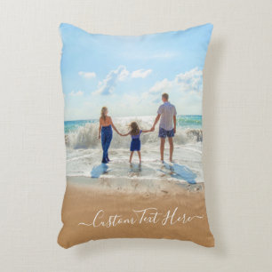 Coussin photo personnalisé avec texte