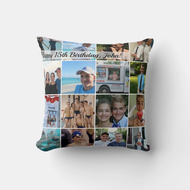 coussin photo personnalisé carré - cadeau souvenir (Recto)
