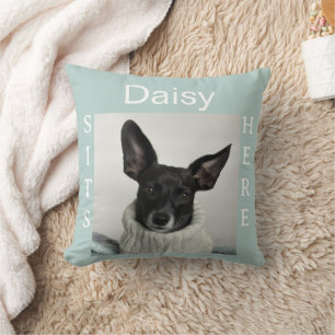 Coussin Photo personnalisé de l'endroit où mon animal de c
