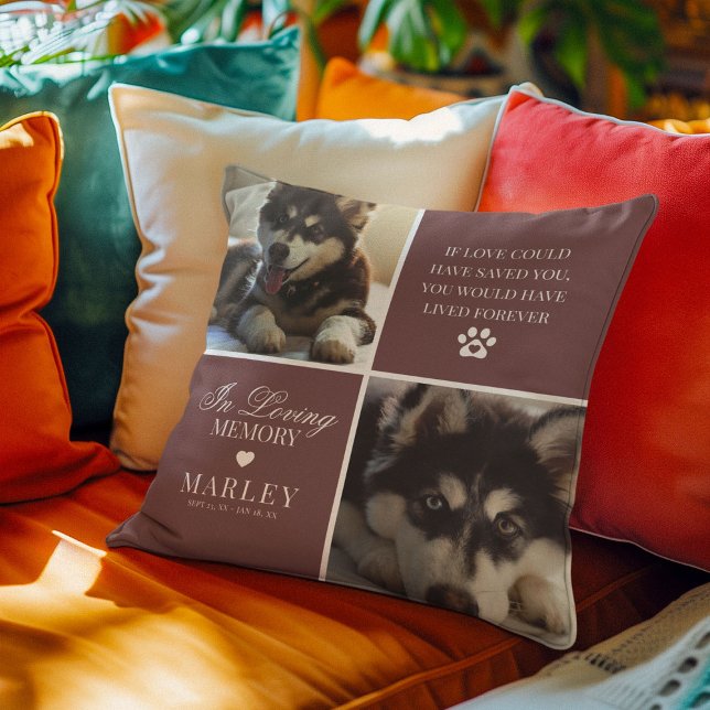 Coussin Photo personnalisé de mémorial d'animal de compagn (Créateur téléchargé)