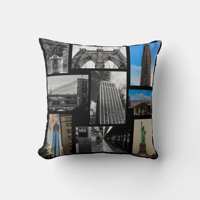 Coussin photo personnalisé de New York (Recto)