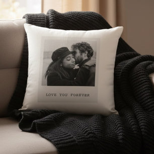 Coussin Photo Personnalisé – Je t'aime pour toujours