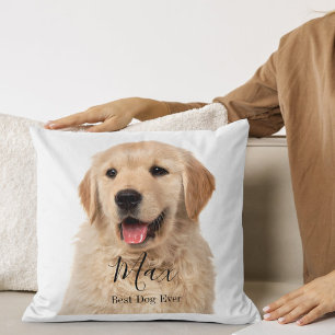 Coussin Photo personnalisé Retriever doré sur mesure