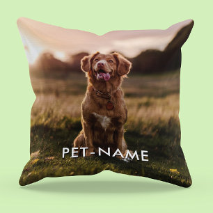 Coussin Photo personnalisée 2 avec votre chien 2 nom image