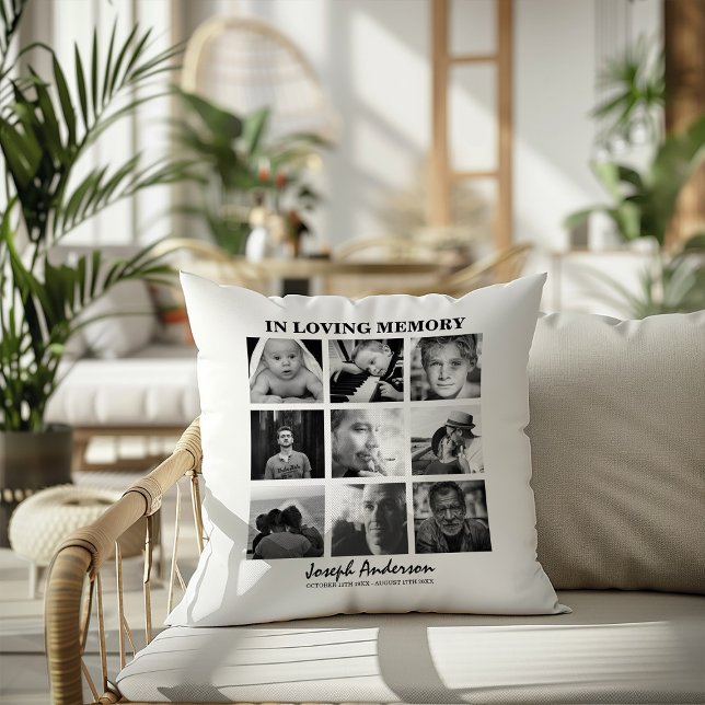 Coussin Photo Personnalisée 9 En Mémoire D'Amour (Créateur téléchargé)