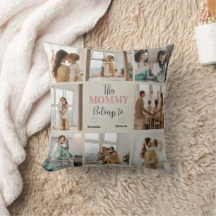 Coussin Photo personnalisée "Cette maman appartient à"  