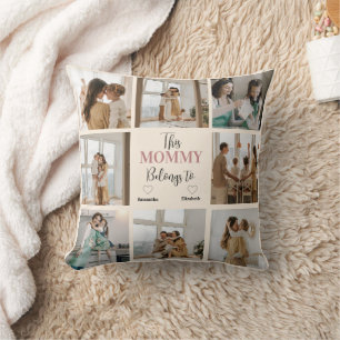 Coussin Photo personnalisée "Cette maman appartient à"  