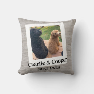 Coussin Photo personnalisée Chien de Chien Duo "Best Pals"