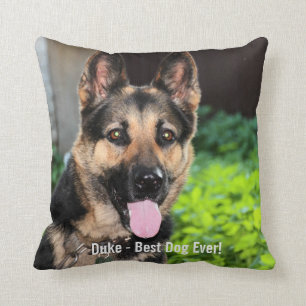 Coussin Photo personnalisée de chien de berger allemand,