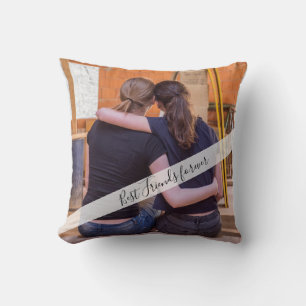 Coussin Photo personnalisée de meilleures amies pour toujo