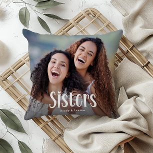Coussin Photo personnalisée de SISTERS mignon cadeau Soeur
