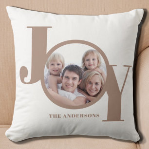 Coussin Photo personnalisée des Fêtes de Noël modernes