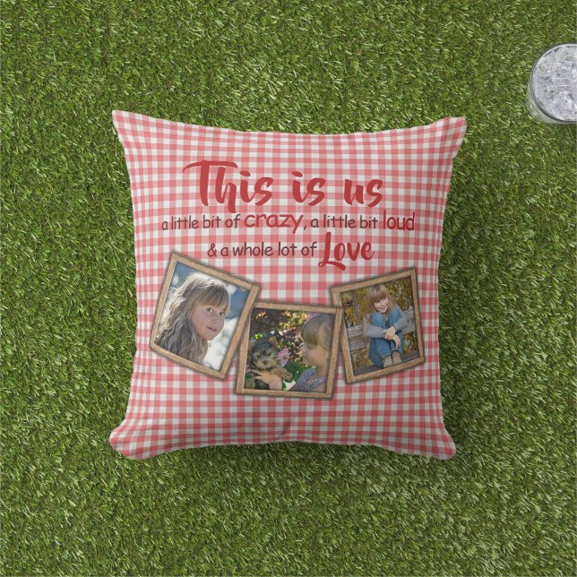 Coussin Photo Personnalisée Drôle Ceci Est Nous Citation F (Herbe)