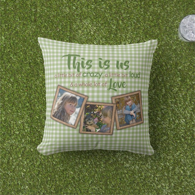 Coussin Photo Personnalisée Drôle Ceci Est Nous Citation F (Herbe)