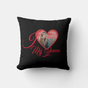 Coussin Photo personnalisée en forme de coeur