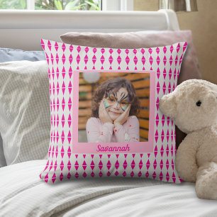 Coussin Photo personnalisée en gris rose