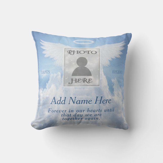 Coussin Photo personnalisée Escalier commémoratif au ciel (Recto)