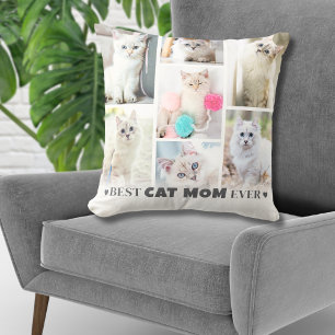 Coussin Photo personnalisée maman chat