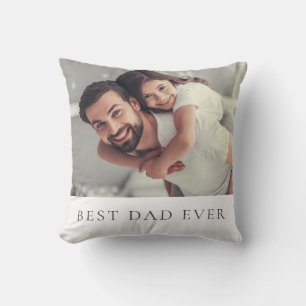 Coussin Photo personnalisée Meilleur Papa Jamais T-shirt